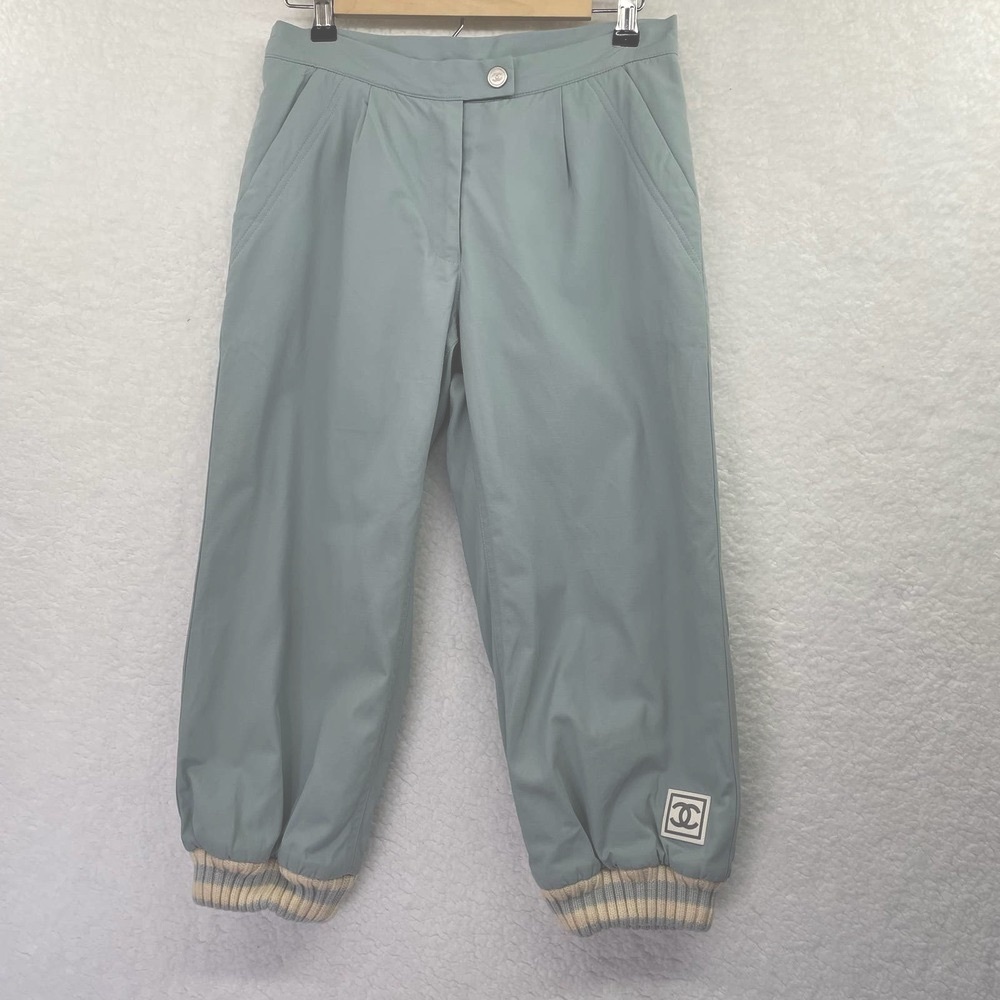 CHANEL Sport Cropped Pants  2001 Collection Rare Women's 38 S M